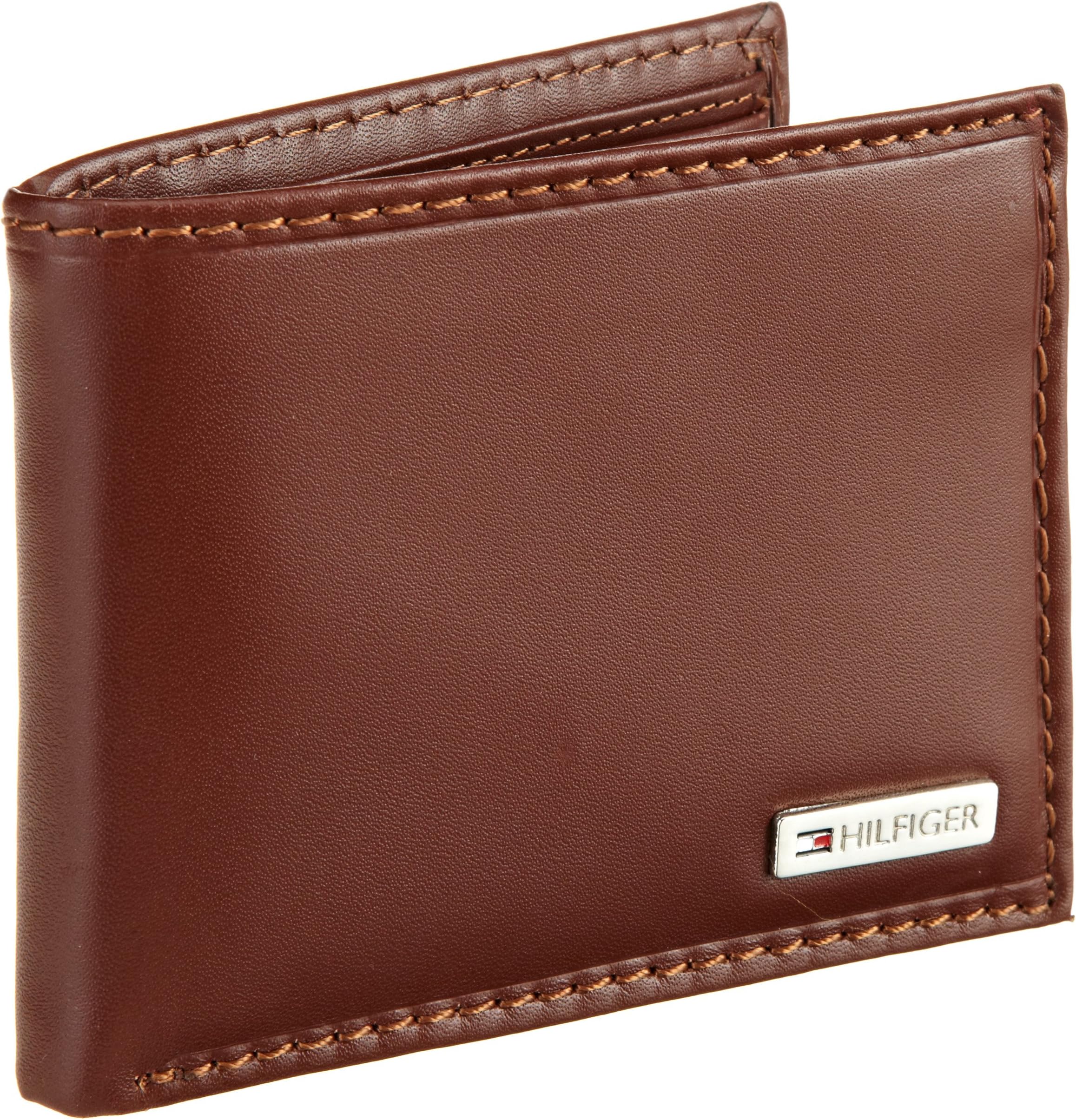 Tommy Hilfiger Leather Men's Multi-Card Passcase Bifold Wallet with Removable Card Case