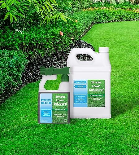 Miniatura 9 de Paquete de 15-0-15 de 32 onzas y 15-0-15 de 1 galón, fertilizante líquido para alimentos para césped - Simple Lawn Solutions