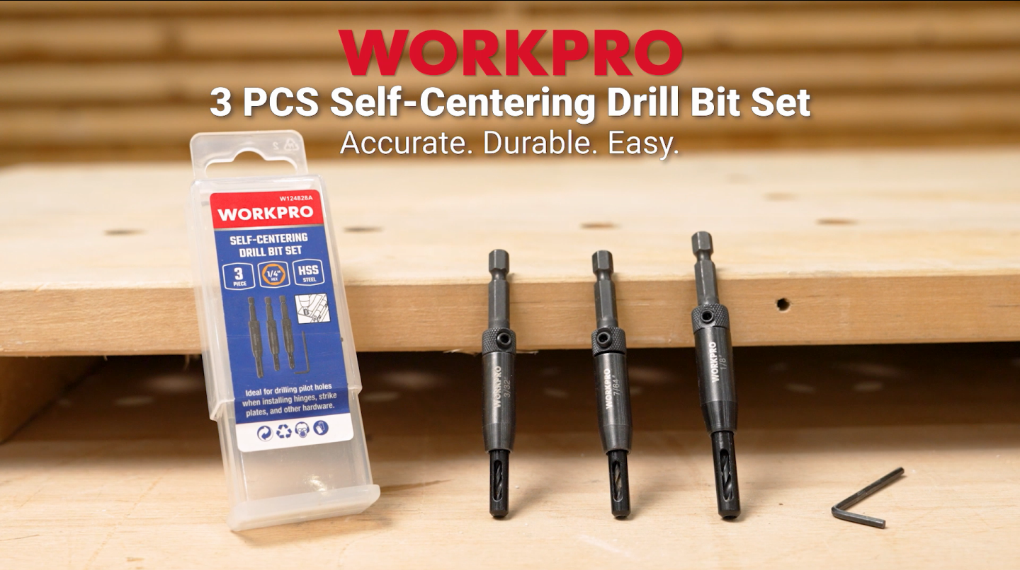 Amazon.com: WORKPRO 3-Piece Self Centering Drill Bit Set, Durable
