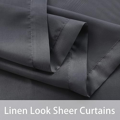 Miniatura 5 de Bonzer - Cortinas traslúcidas impermeables de interiorexterior para el patio - Cortinas de velos con ojales para sala, recámara, porche, pérgola,