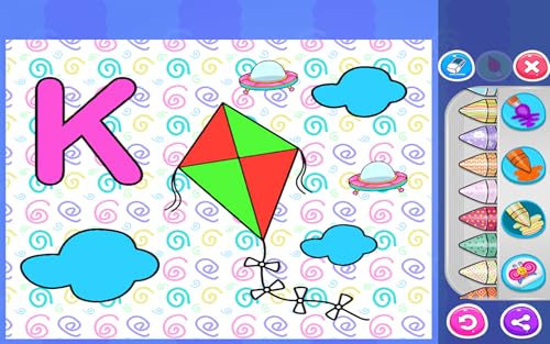 Glitter coloring game