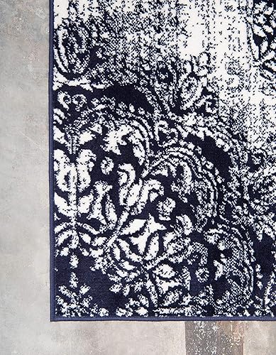 Miniatura 8 de Unique Loom - Tapete rectangular de 9 x 12 pies, estilo clásico y tradicional, colección Sofía, modelo 3138656, color beige., Polipropileno, Azul