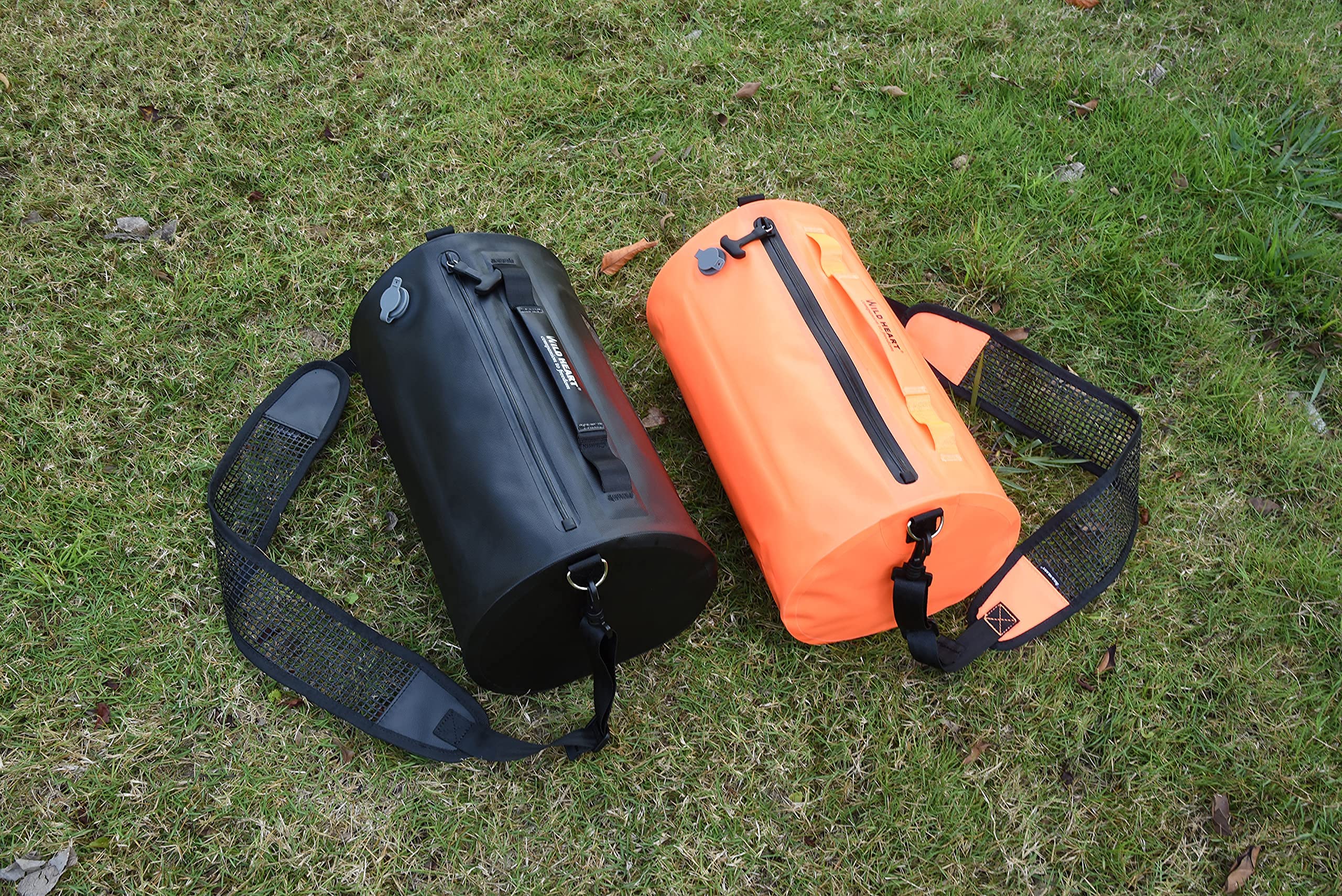 orange WILD HEART 15L 水泳用防水バッグ サーフバッグ フローティングバッグ ショルダーストラップ Amazon | WILD HEART 15L 水泳防水バッグ サーフバッグ フローティング
