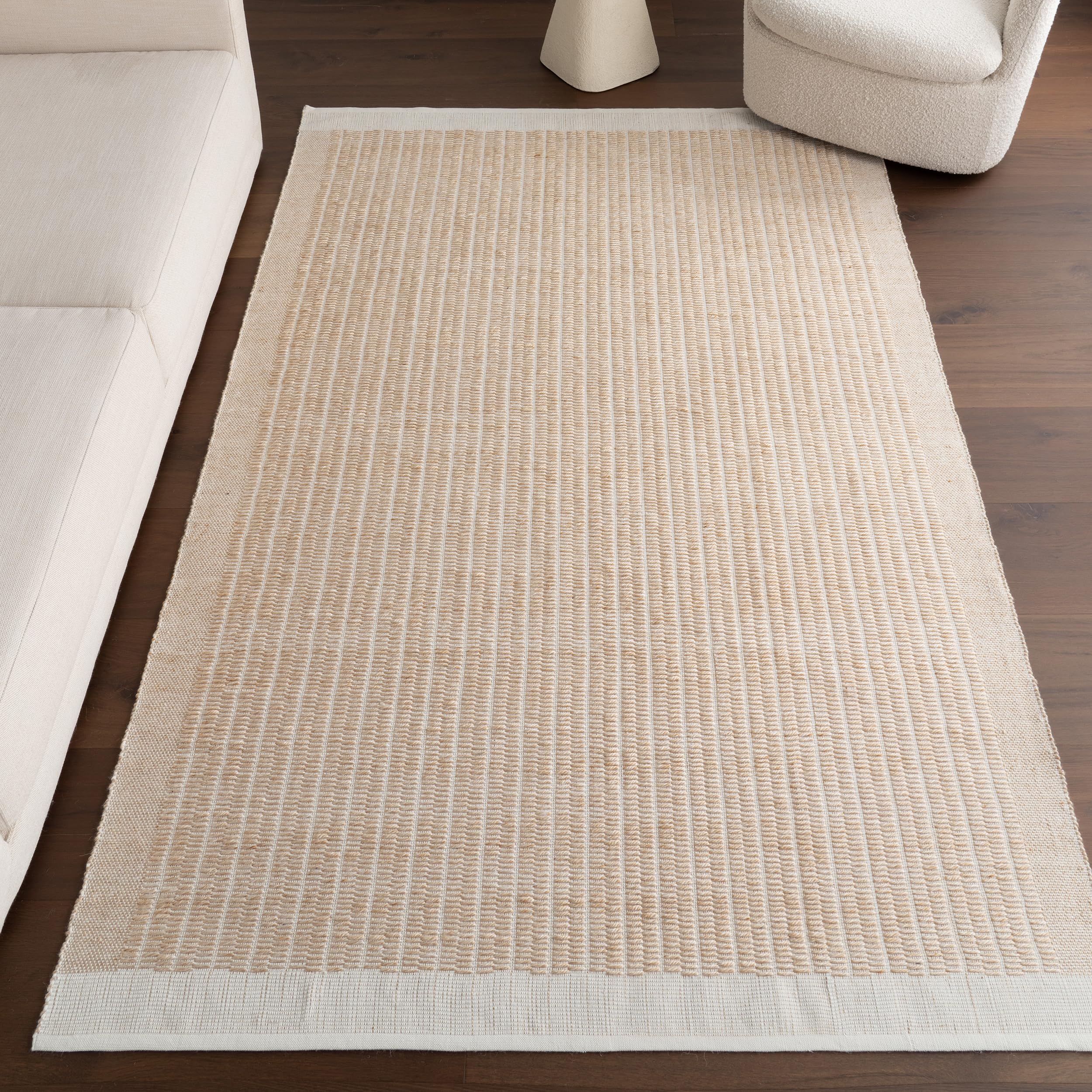 nuLOOM Erina Beige/Ivory, 5' x 8', Handmade, Soft and Textured, High Traffic, Stain Resistant, Easy Clean, Durable Area Rug for Indoor/Outdoor Patio,