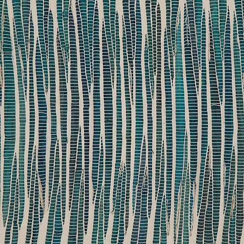 Miniatura 3 de SARO LIFESTYLE Kendari Collection - Camino de mesa de jacinto de agua, 14 x 108 pulgadas, turquesa