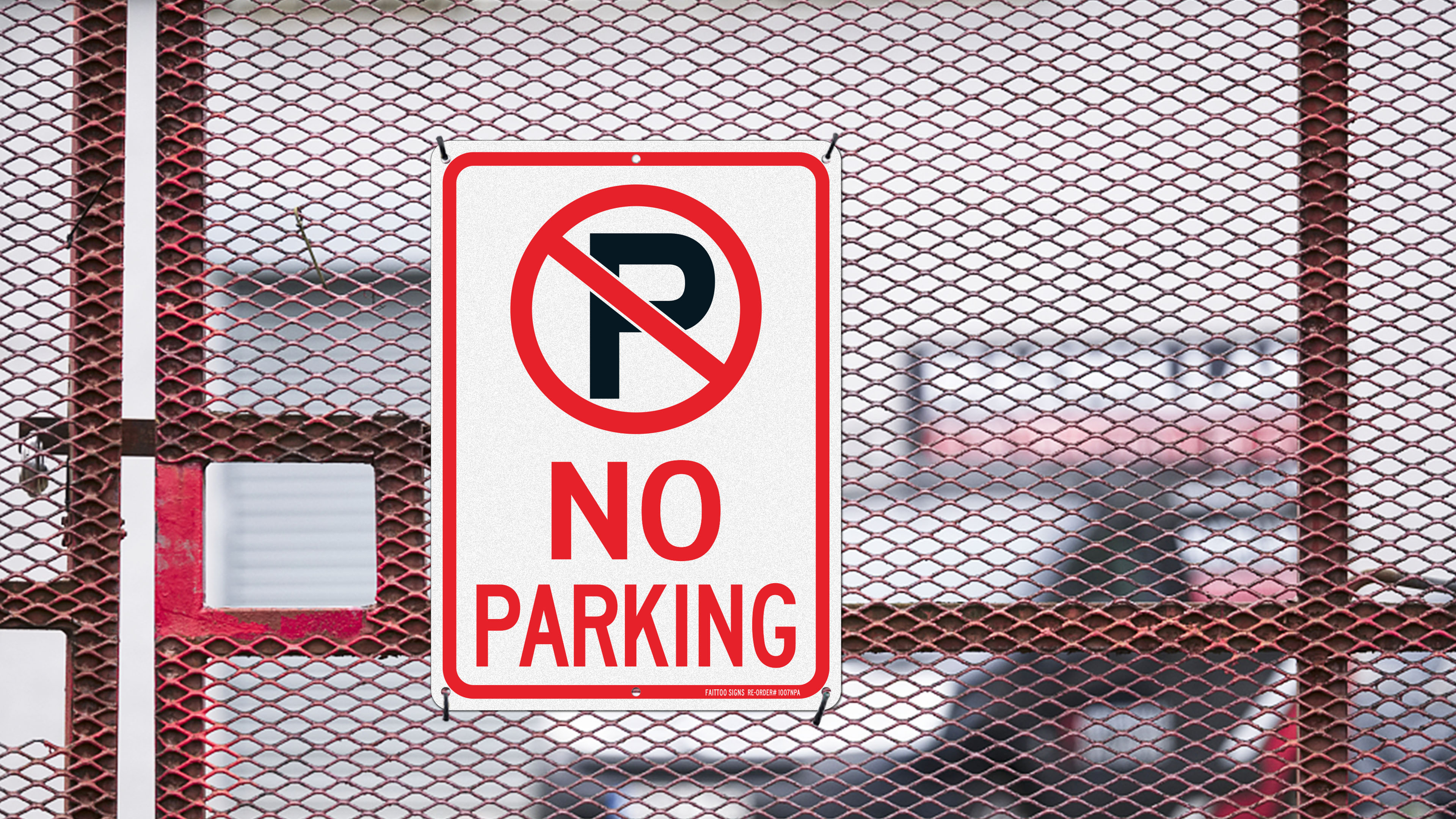 もちこ No Parking USA 標識（本物） もちこ No Parking USA 標識