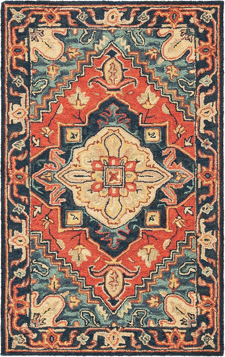 Gray and Beige Hand-Tufted Wool 6' x 9' Area Rug