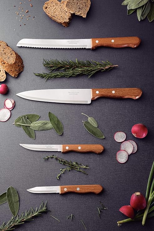 Tramontina Kitchen Knife Set (4 Pcs. + Chopping Board)