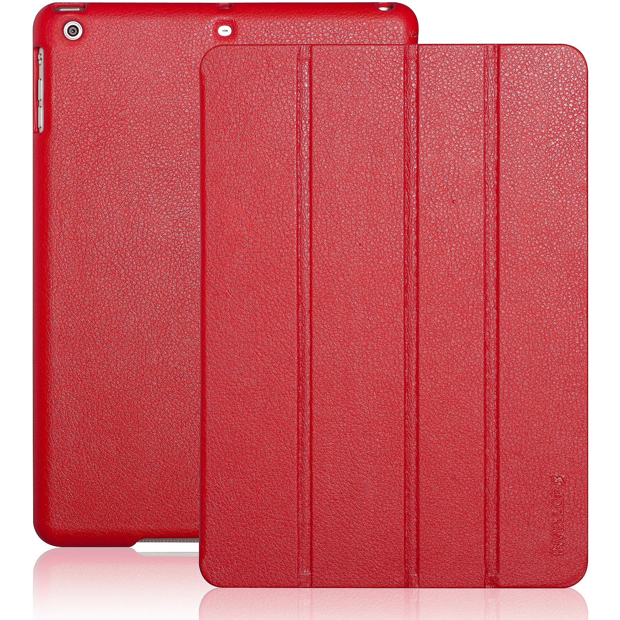 iPad Air 2 case, Red Leatherette Case Cover for Apple iPad Air 2 Cases (2014 Release)
