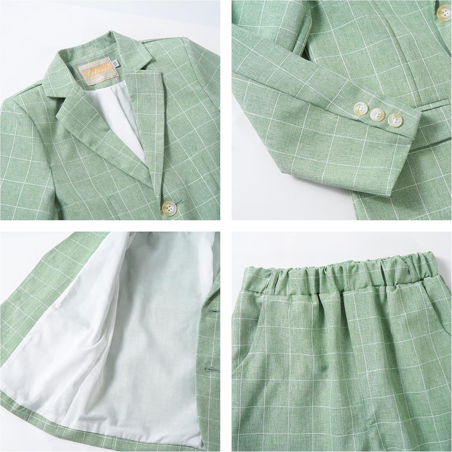LOLANTA Boys Suit Wedding Ring Bearer Outfit Kids Suit Set, Blazer Pants Bow Tie Dress Clothes Formal Wear