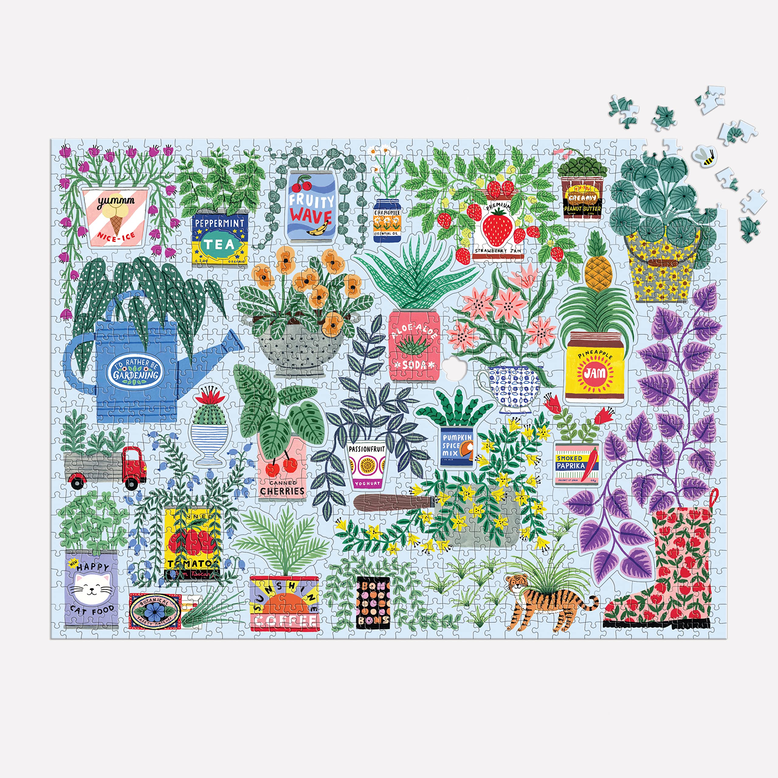 Planter Perfection 1000 Piece Puzzle with Shaped Pieces from Galison - 27" x 20" Puzzle with 20 Uniquely Shaped Pieces, Colorful Artwork, Thick & Sturdy Pieces, Challenging & Fun Activity for Adults - Image 3