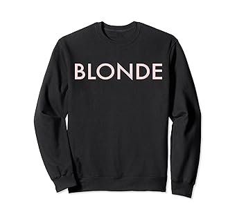 blonde crewneck sweatshirt