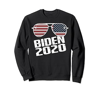 Amazon Com Biden S Sunglasses American Flag Tee Funny Joe Biden 2020 Sweatshirt Clothing