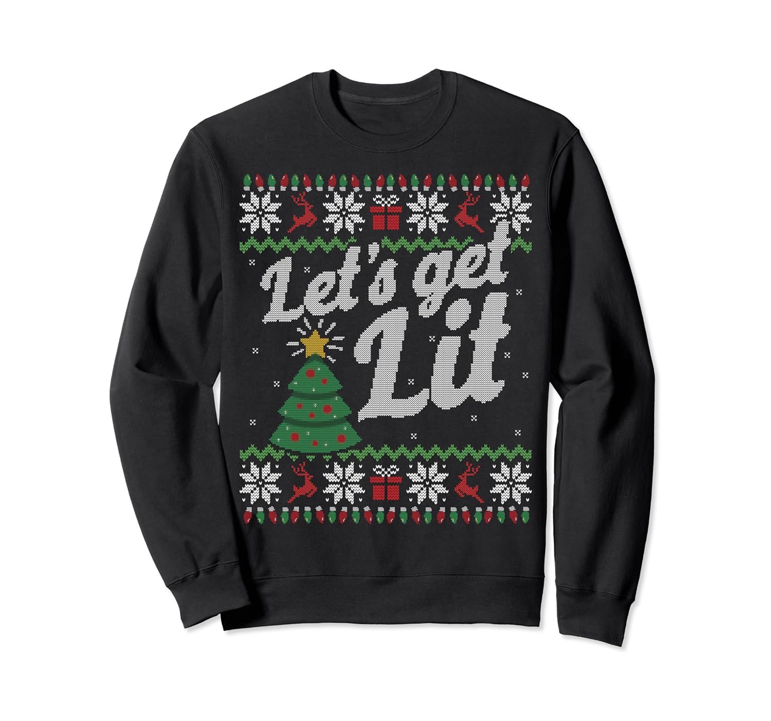 lets get lit christmas sweater