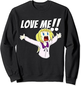Amazon Com Anime Funny Love Me Please Chibi School Girl Scream Meme Sudadera Clothing Amazon Com Anime Funny Love Me Please Chibi School Girl Scream Meme Sudadera Clothing