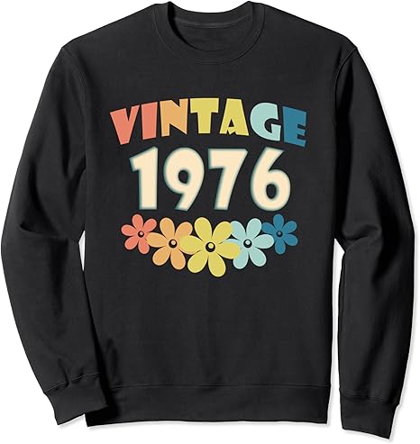 Amazon 1976 年ヴィンテージフラワー 45歳の誕生日プレゼント 44 歳 トレーナー トレーナー パーカー 通販 Amazon 1976 年ヴィンテージフラワー 45歳の誕生日プレゼント 44 歳 トレーナー トレーナー パーカー 通販