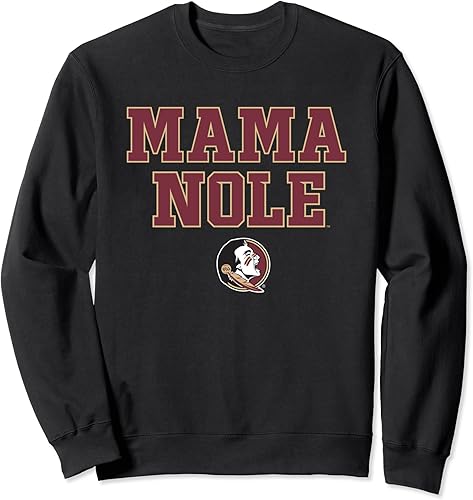 Sudadera con licencia oficial de Florida State Seminoles Mom Mama Nole, Negro -