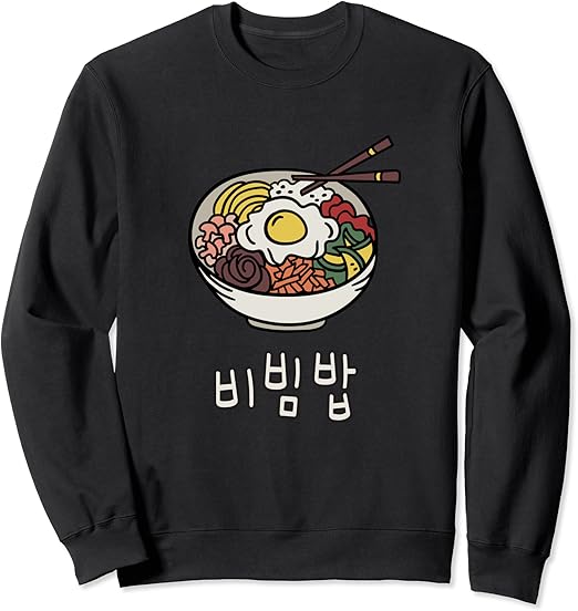 Amazon ビビンバボウル 韓国料理 ハングルキャラクター ハングル トレーナー トレーナー パーカー 通販