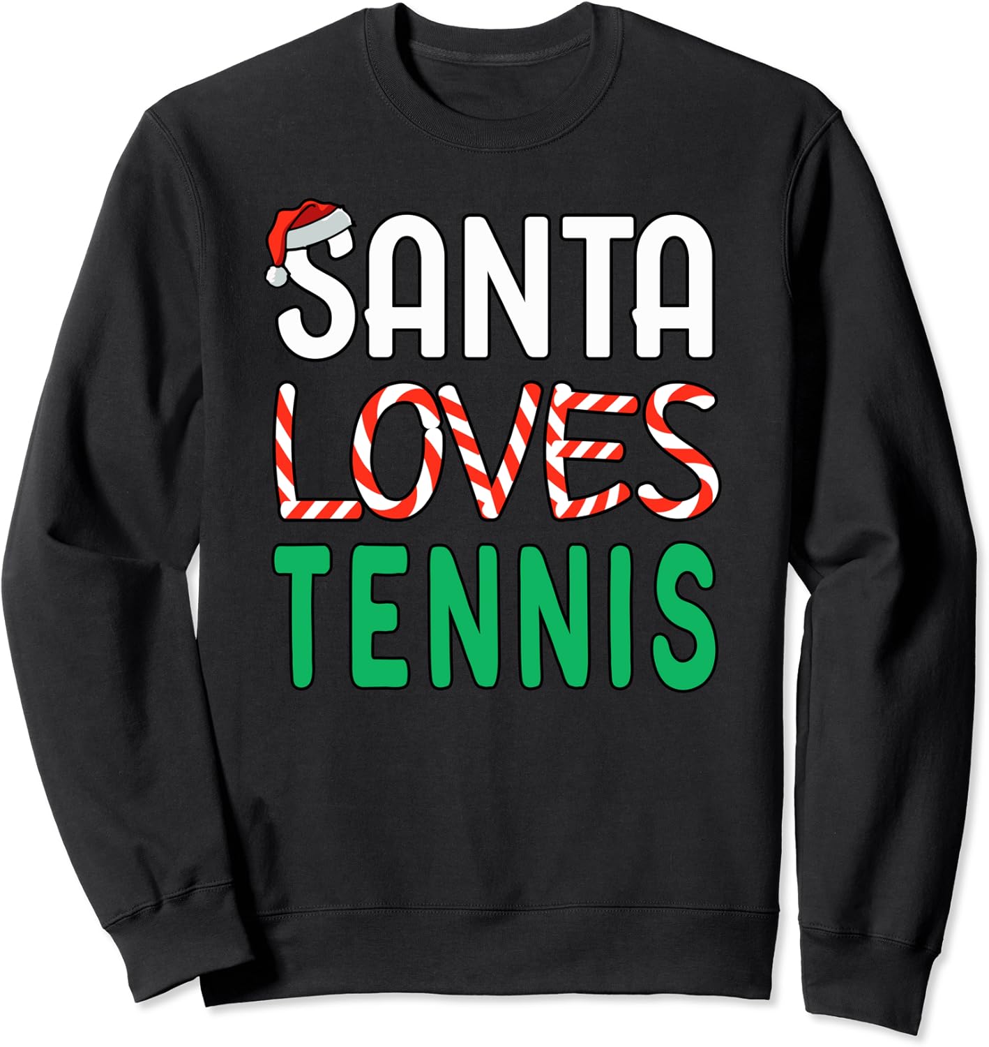 Tennis Christmas Gift Funny Santa Loves