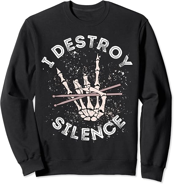 I Destroy Silence Drum Set Drum Player Halloween Drummer