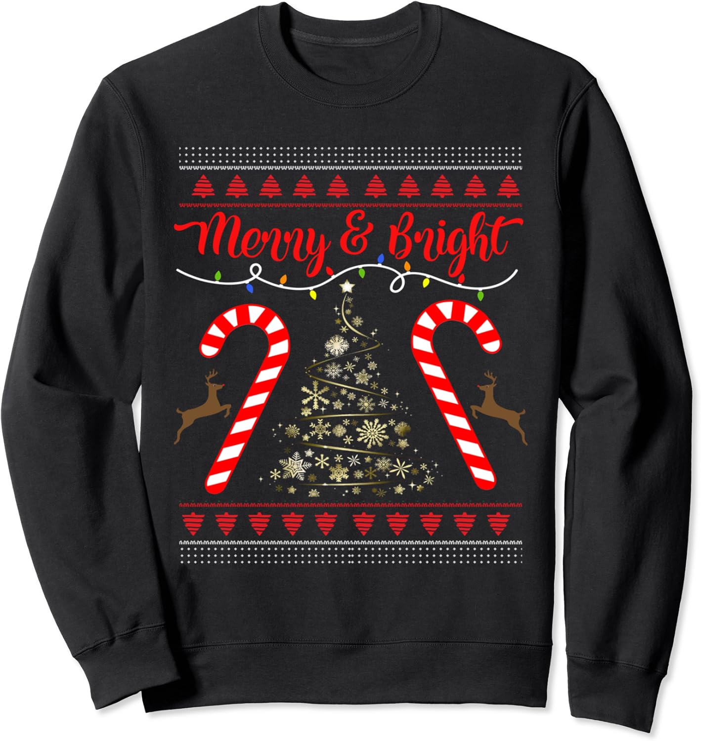 Amazon.com: Merry And Bright Candy Cane Christmas Jumper Gift Idea