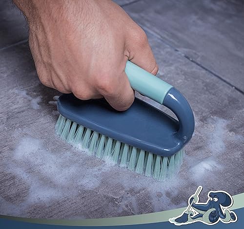 Heavy-Duty Scrub Brush with Comfort Grip - Stiff Bristles