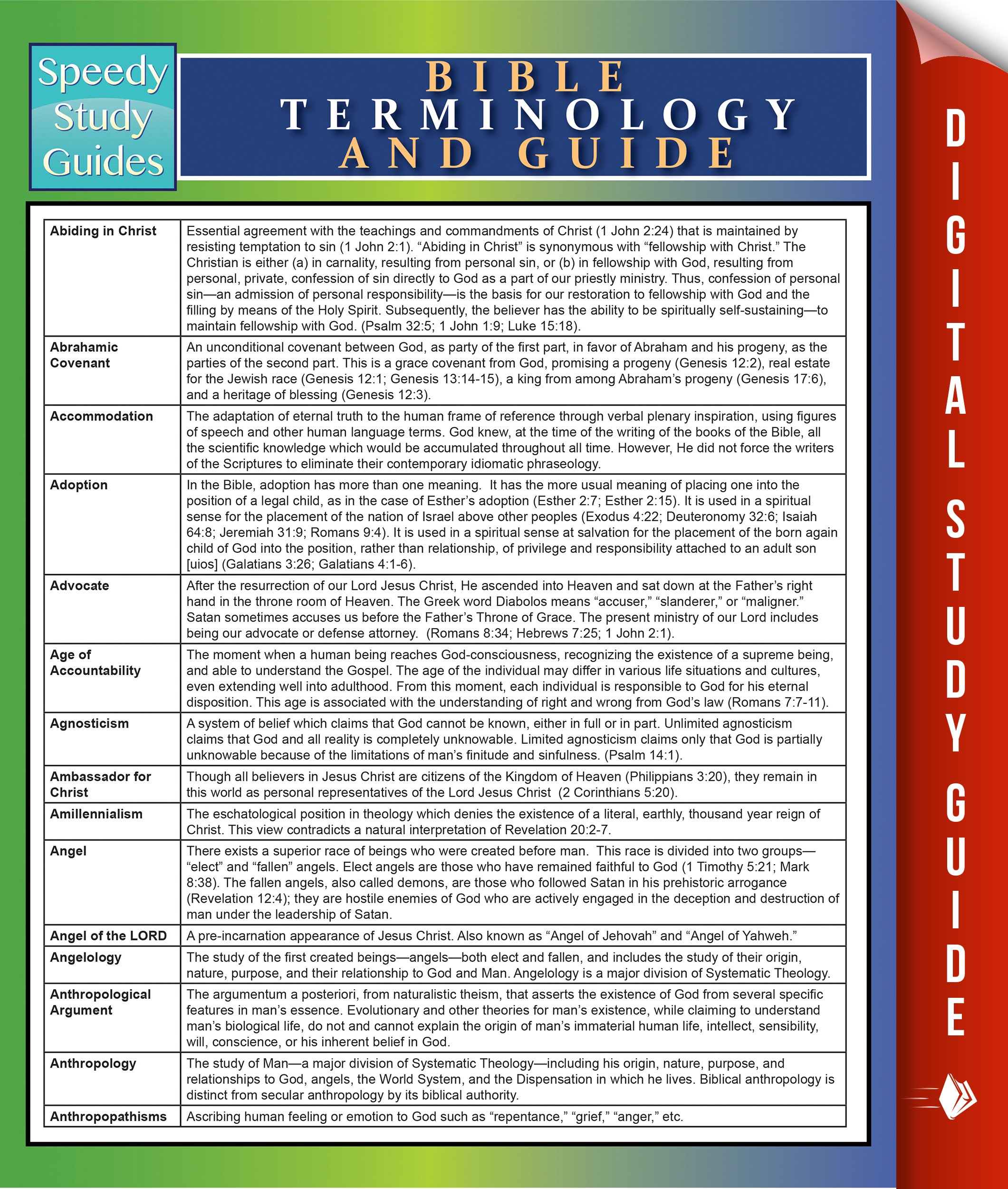 Bible Terminology And Guide: Speedy Study Guides (Bible Study Guide)