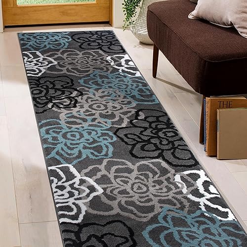 Miniatura 8 de Tapete moderno y contemporáneo con diseño de flores