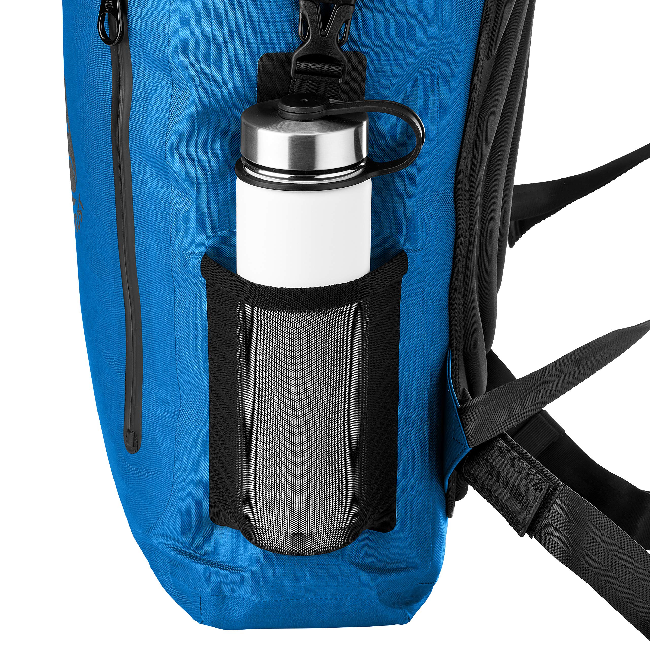 Skog Å Kust BackSåk Pro wodoodporne pływające plecaki z zewnętrzną, hermetyczną kieszenią zapinaną na zamek błyskawiczny, NIEBIESKI, 35 Liter