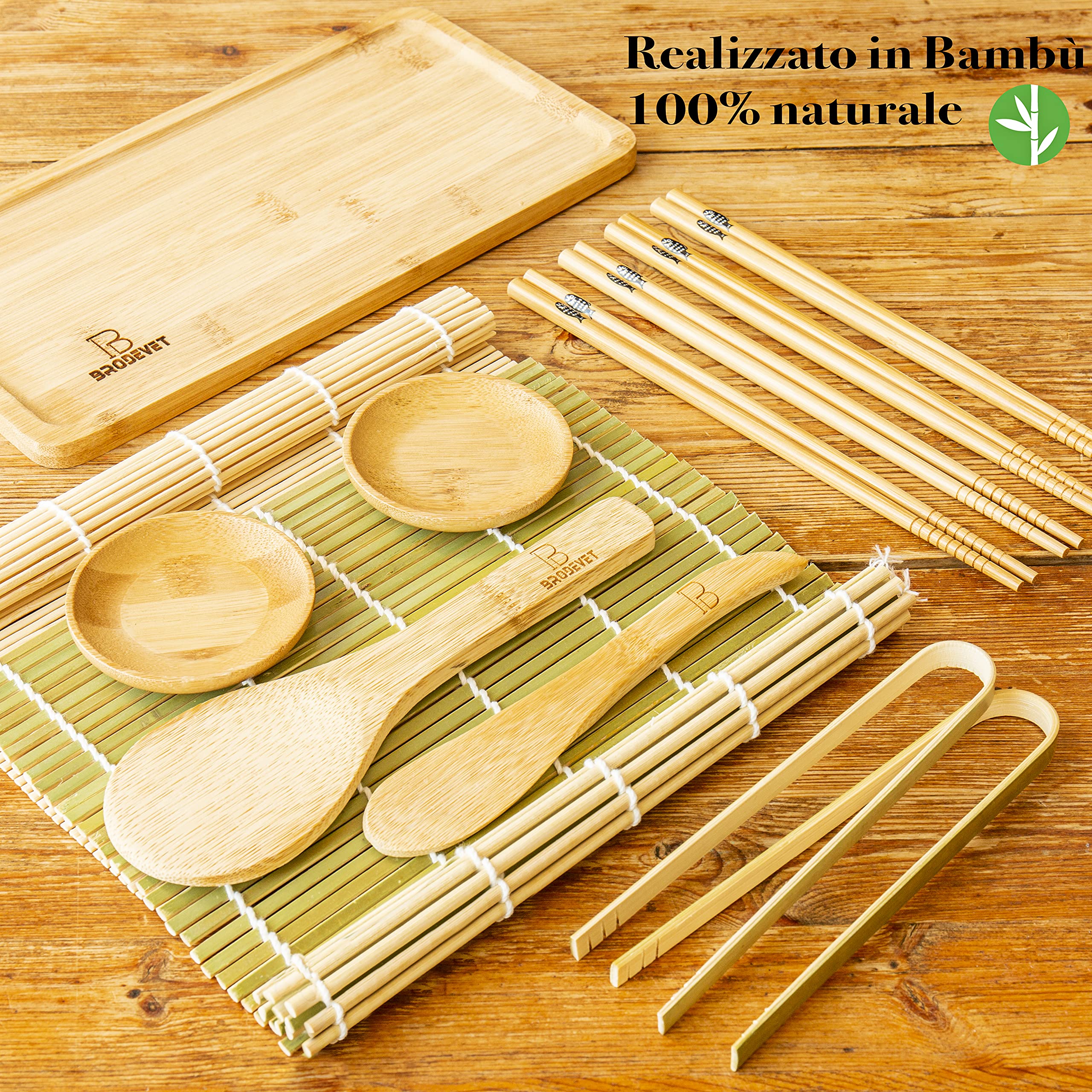 Kit Sushi 2025 – 29 Piezas con Guía Práctica, Recetario, Palillos Japoneses, Esterilla Sushi, Molde Onigiri, Arroz Sushi, Alga Nori para Sushi – Set Profesional DIY para Principiantes