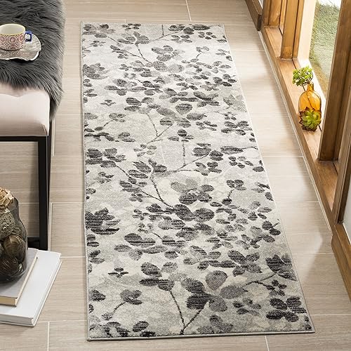 Miniatura 10 de SAFAVIEH Evoke Collection EVK236R - Alfombra floral de 6 pies 7 pulgadas x 9 pies, diseño floral que no desprende pelusa, para sala de estar,