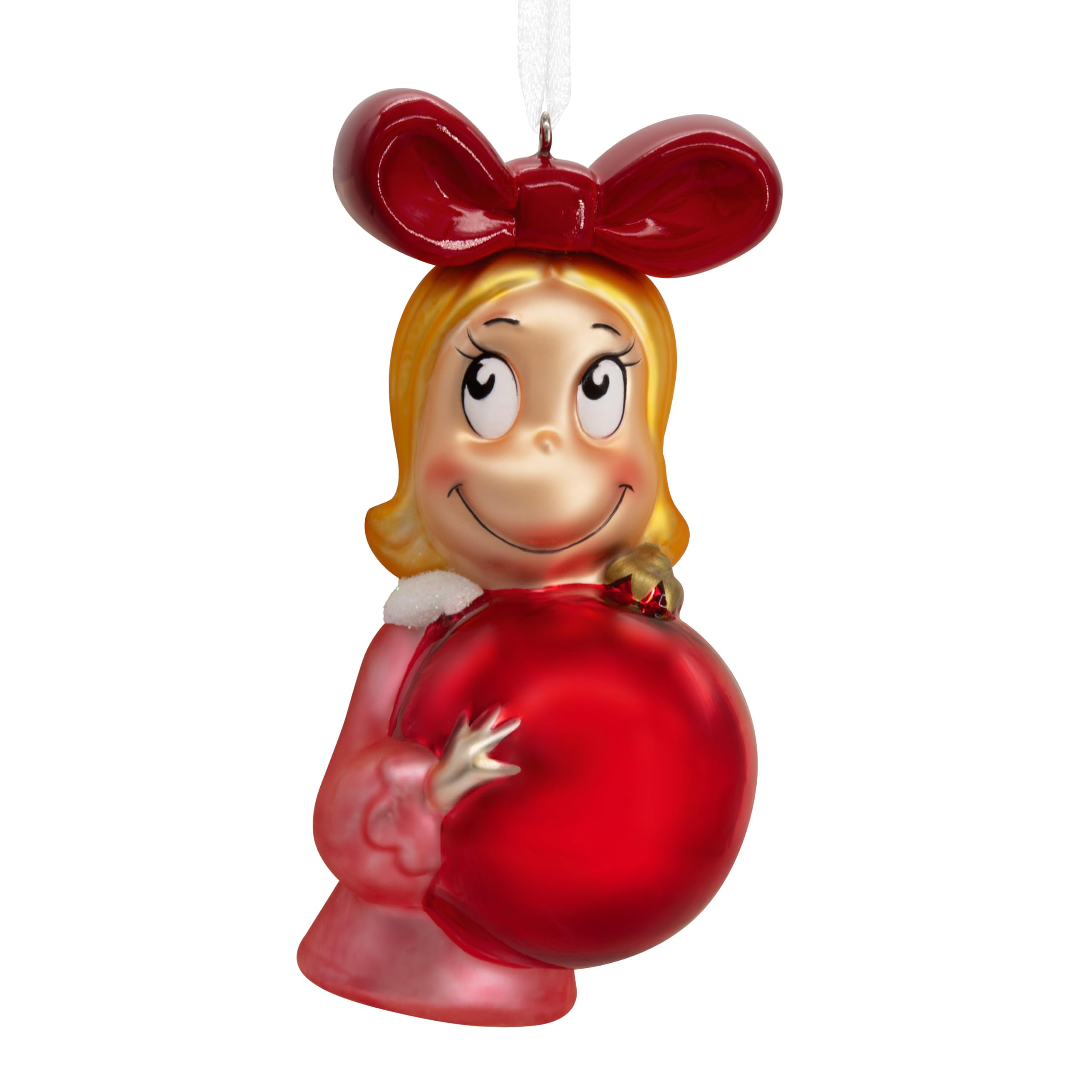 Hallmark 2024 Blown Glass Cindy Holding Ornament Dr. Seuss's How The Grinch Stole Christmas! Cindy-Lou Who Blown Glass Christmas Ornament