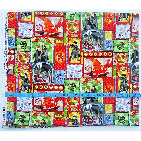 Harry Potter 100% Cotton Fabric: Stain Glass In Style