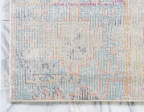 Miniatura 10 de Unique Loom Colección Monterey  Tapete bohemio tribal de época con colores brillantes, Polipropileno, MultiBeige