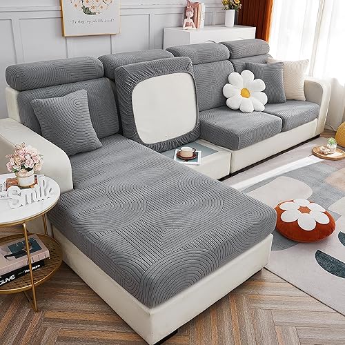 LiveGo Funda universal para sofá, fundas de cojín de repuesto resistentes al desgaste, fundas de sofá antideslizantes de alta elasticidad en forma