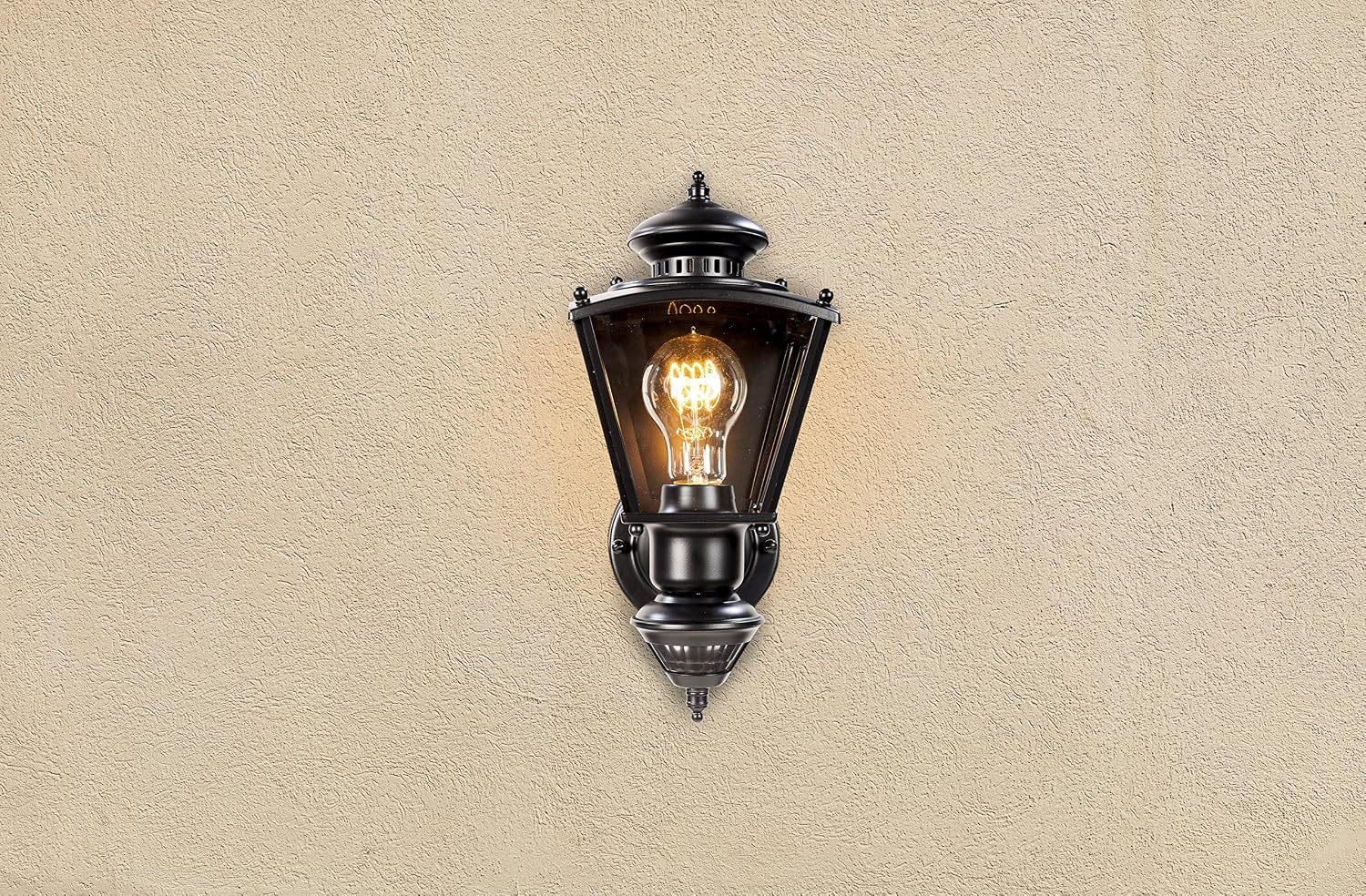 Heath HZ-4150-BK Zenith Motion-Activated Four-Sided Coach Light, Black Brass