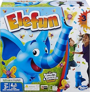 Hasbro Gaming Elefun and Friends Elefun Game With Butterflies and Music,For 1 to 3 players, Kids Ages 3 and Up