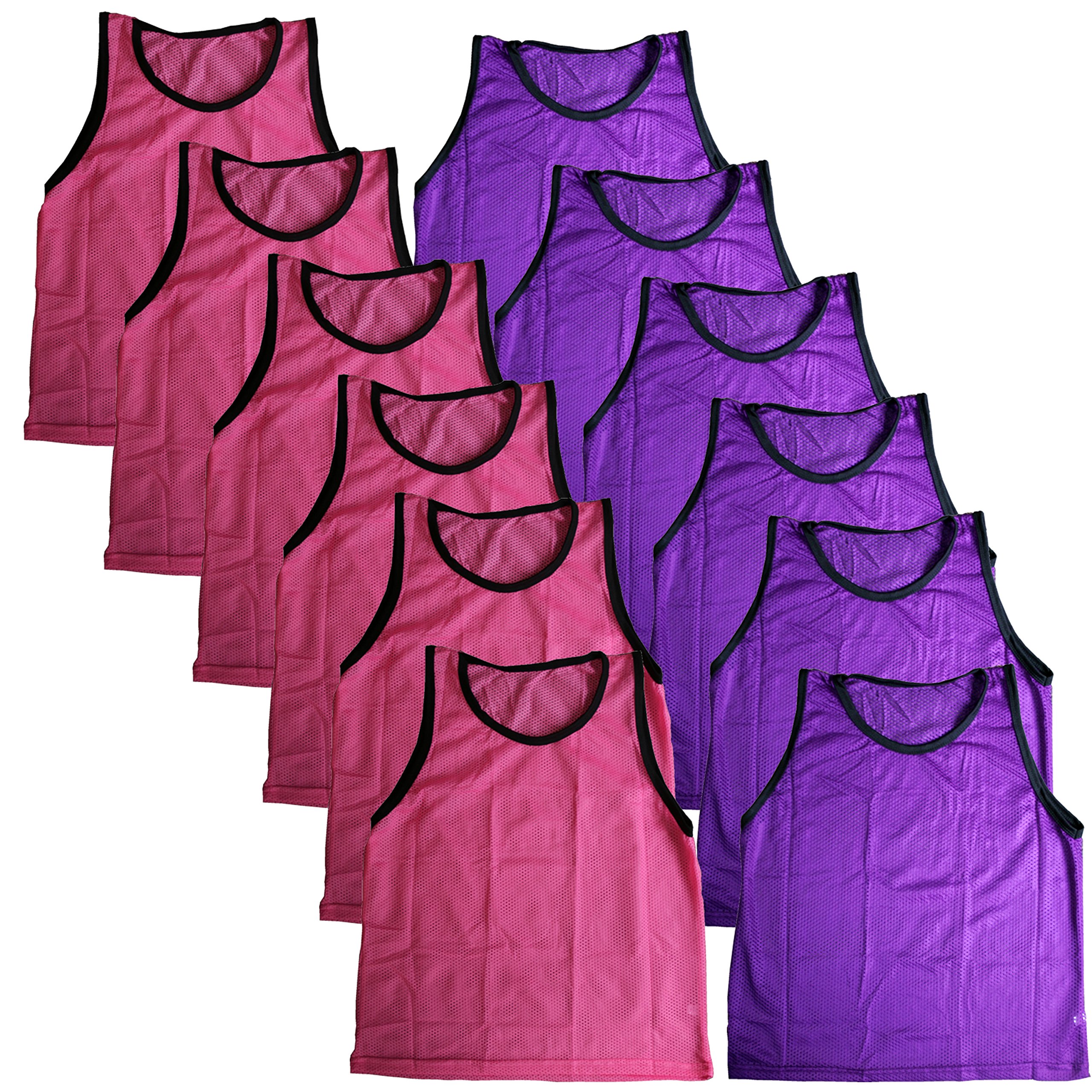 BlueDot Trading Adult &amp; Youth Scrimmage Training Vests for Soccer, Basketball &amp; More – Available in 1, 6, 12, 24 Packs