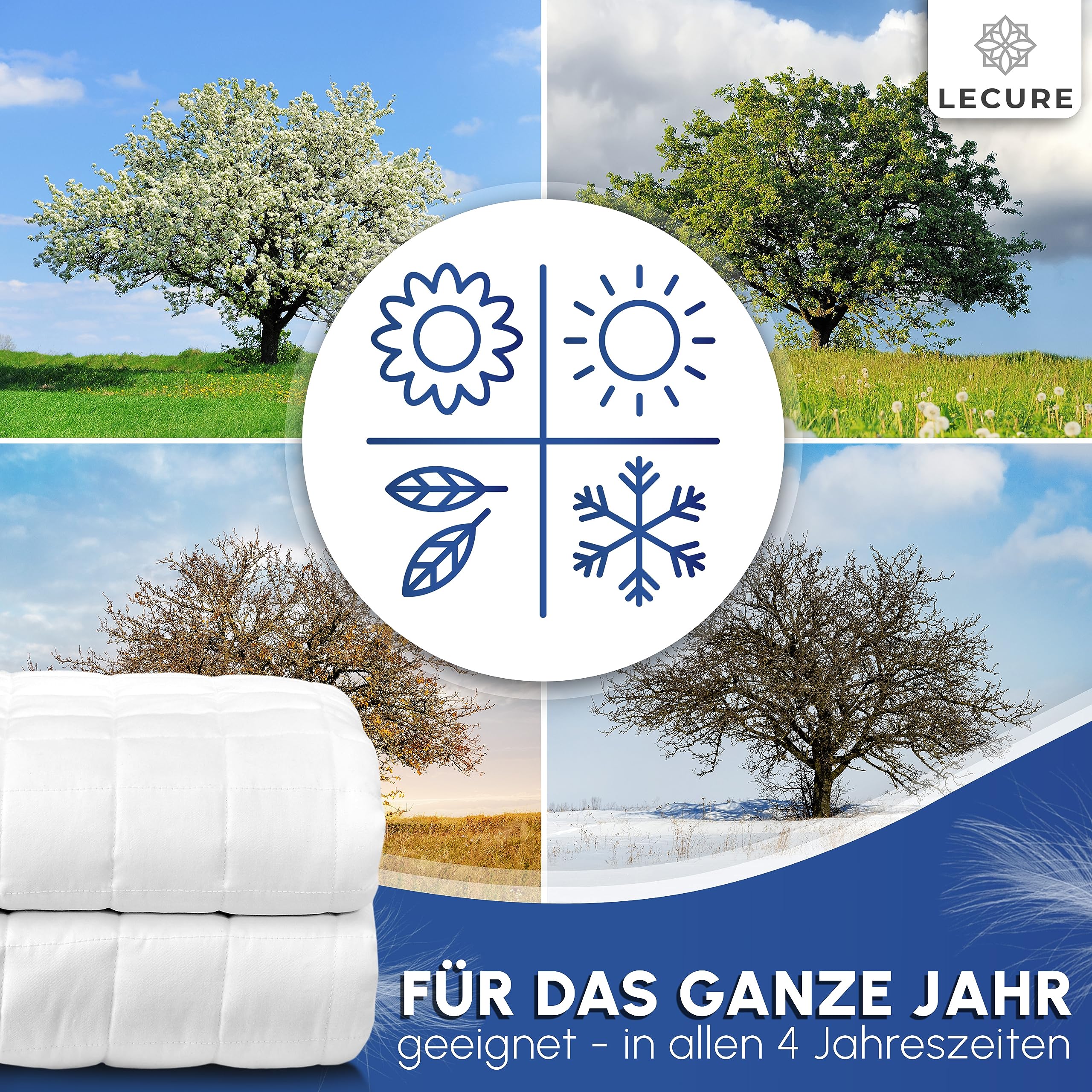 Gewichtsdecke 135x200cm 6kg [Inkl. Aufbewahrungstasche] - Therapiedecke aus 100% Baumwolle für Erwachsene - Schwere Decke für einen besseren Schlaf - Weighted Blanket