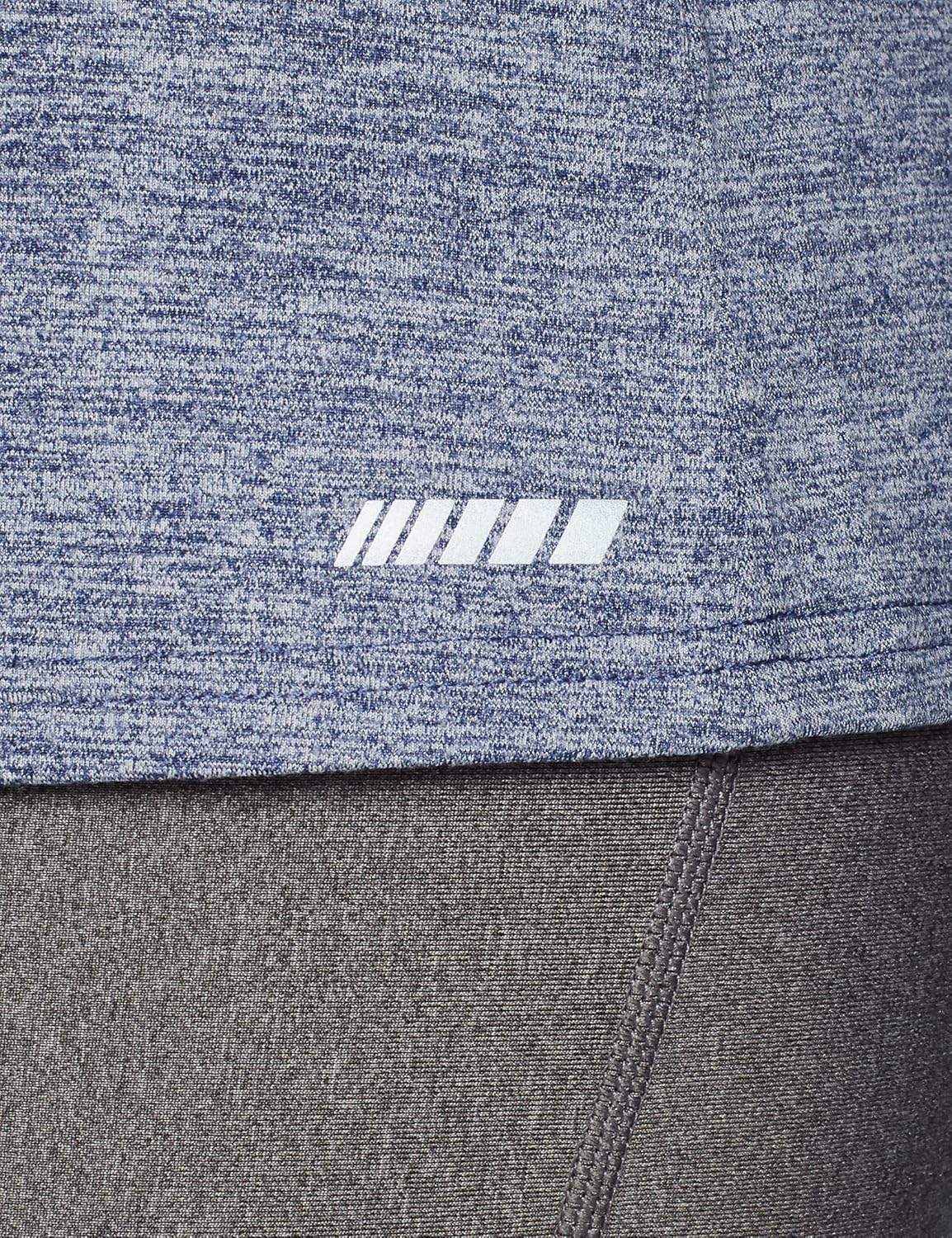 Amazon Essentials Women's Tech Stretch Short-Sleeve Crewneck T-Shirt (Available in Plus Size), Multipacks 2 Black Heather/Navy Heather Medium