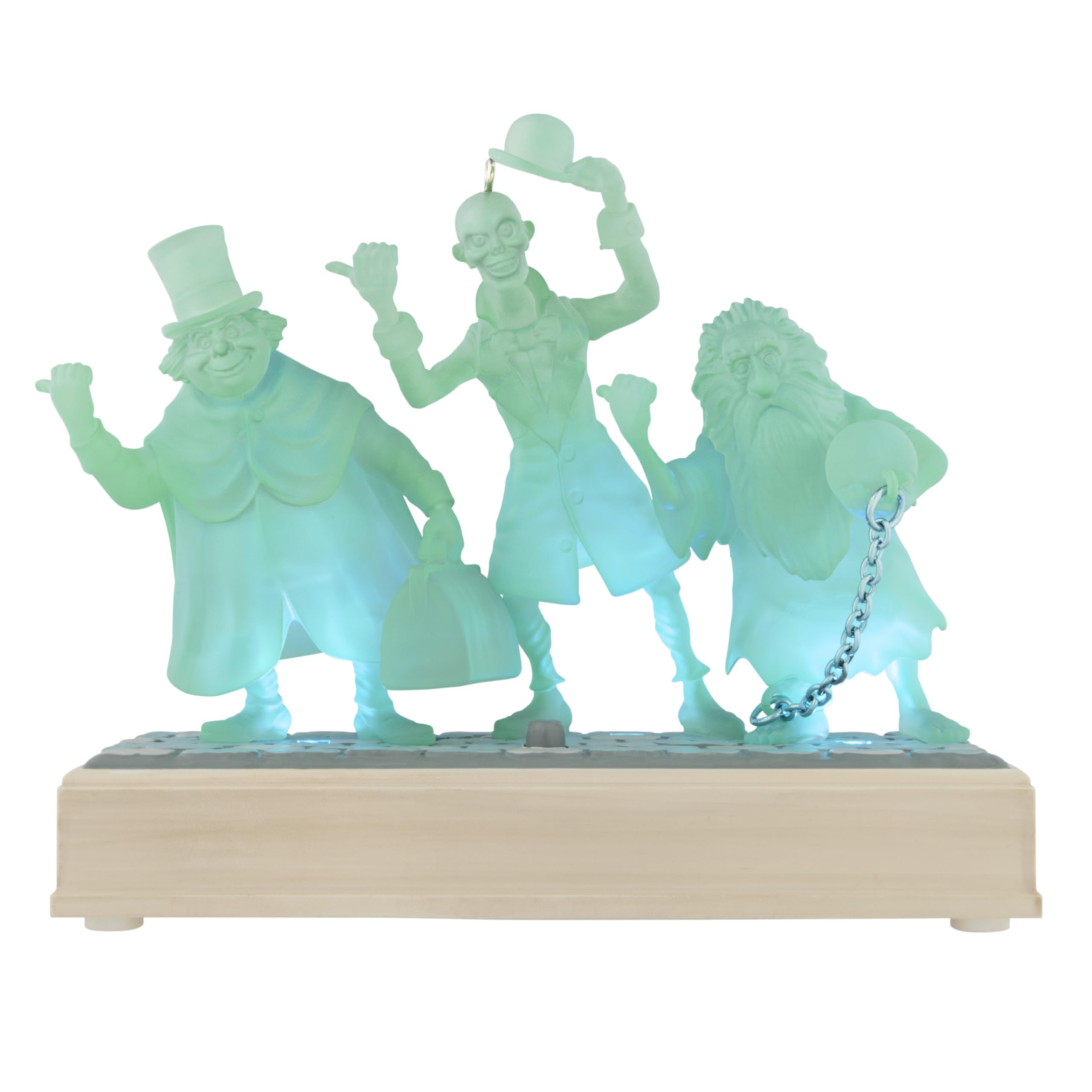 hallmark keepsake christmas ornament, disney the haunted mansion collection the hitchhiking ghosts with light and sound