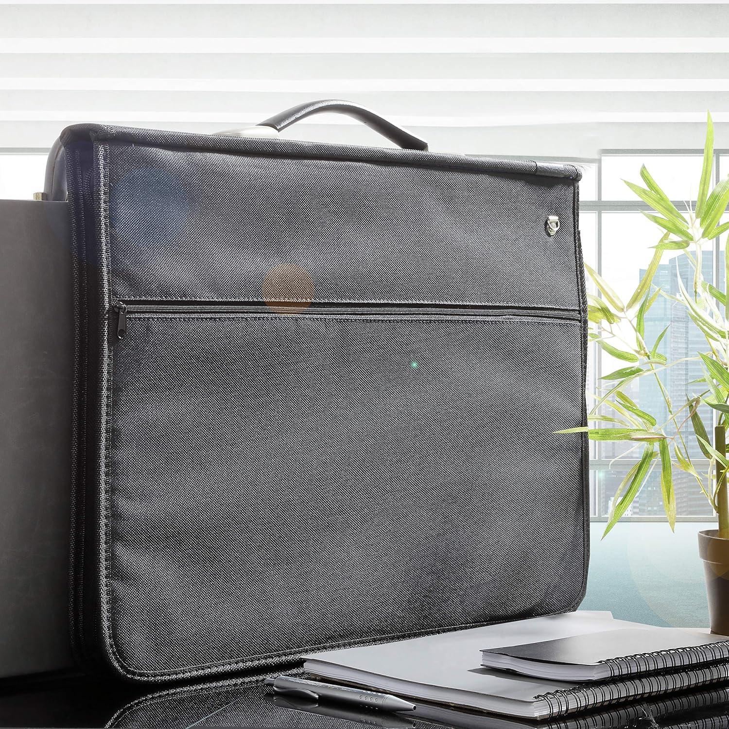 ARPAN Delux A3 Portfolio Presentation Ring Binder Art Storage Case + 10 A3 Clear Punched Pockets