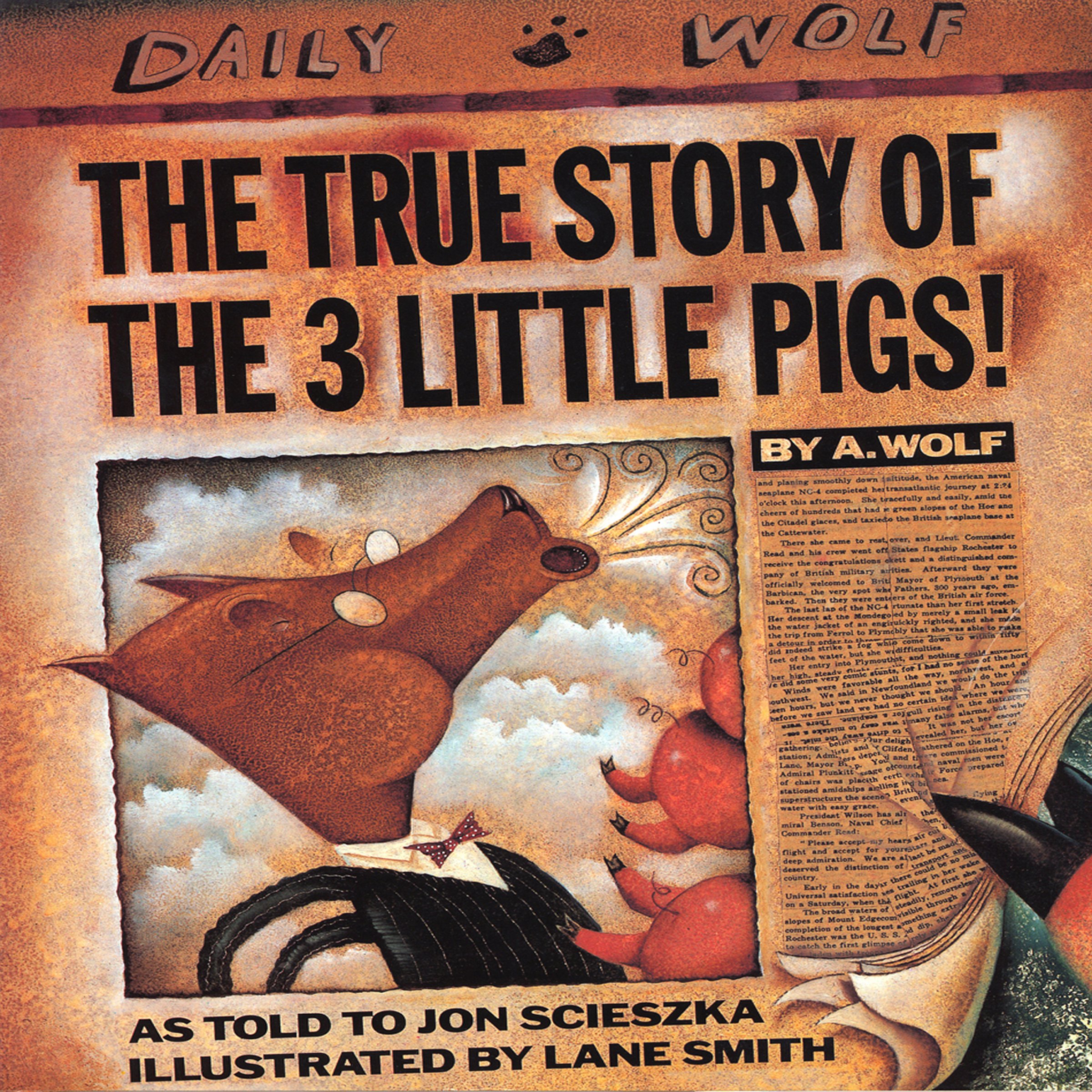Cover art for The True Story of the Three Little Pigs