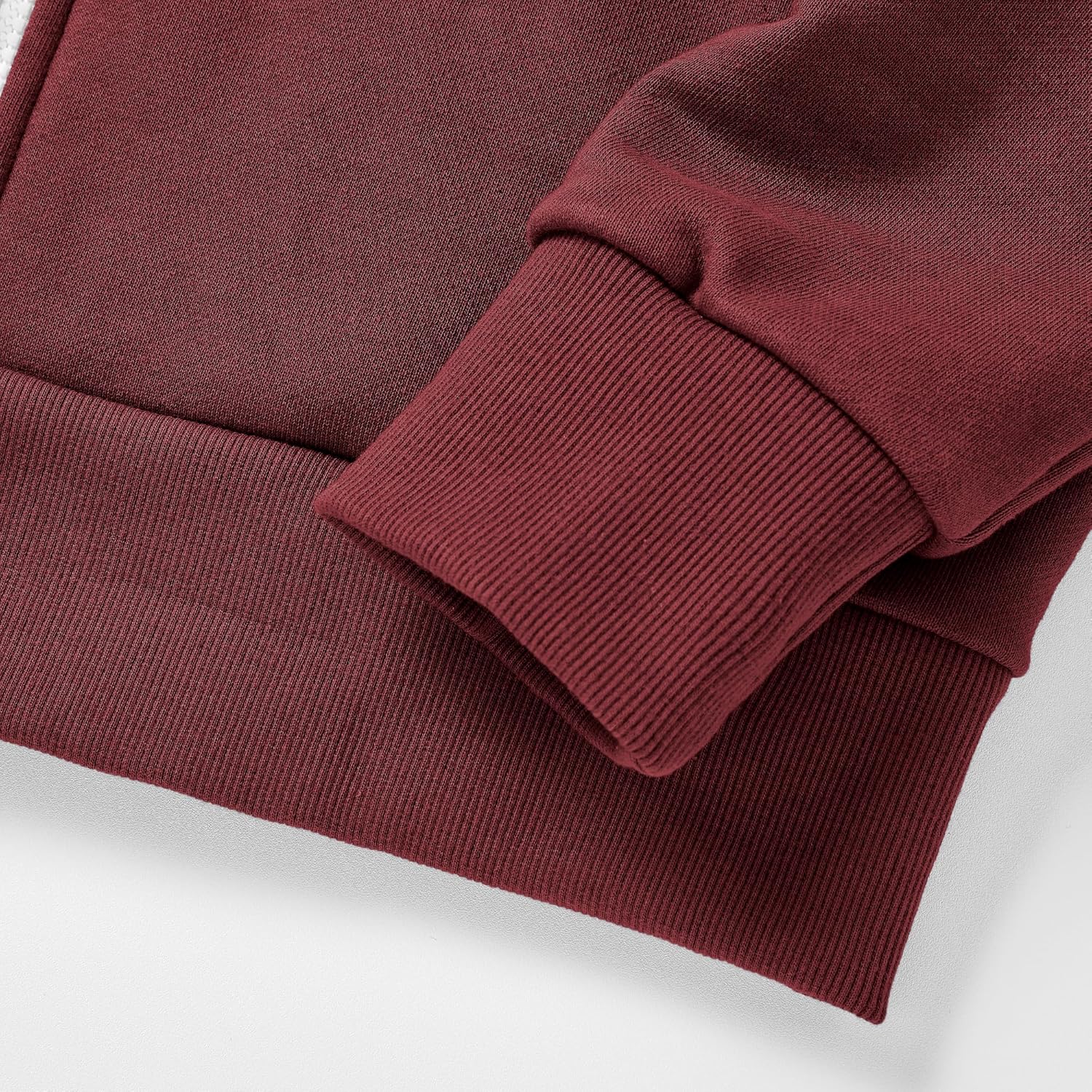 Ohoo Mens Slim Fit Waffle Knit Cotton 100% Zip Up Hoodies Lightweight Casual Long Sleeve with Kanga Pocket - Image 2