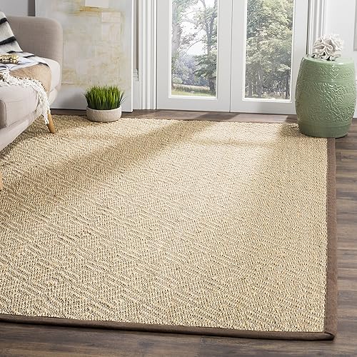 Miniatura 10 de SAFAVIEH Natural Fiber Collection NF154B - Alfombra de pasillo de 2 pies 6 pulgadas x 8 pies, gris claro y gris, diseño rústico de sisal, fácil
