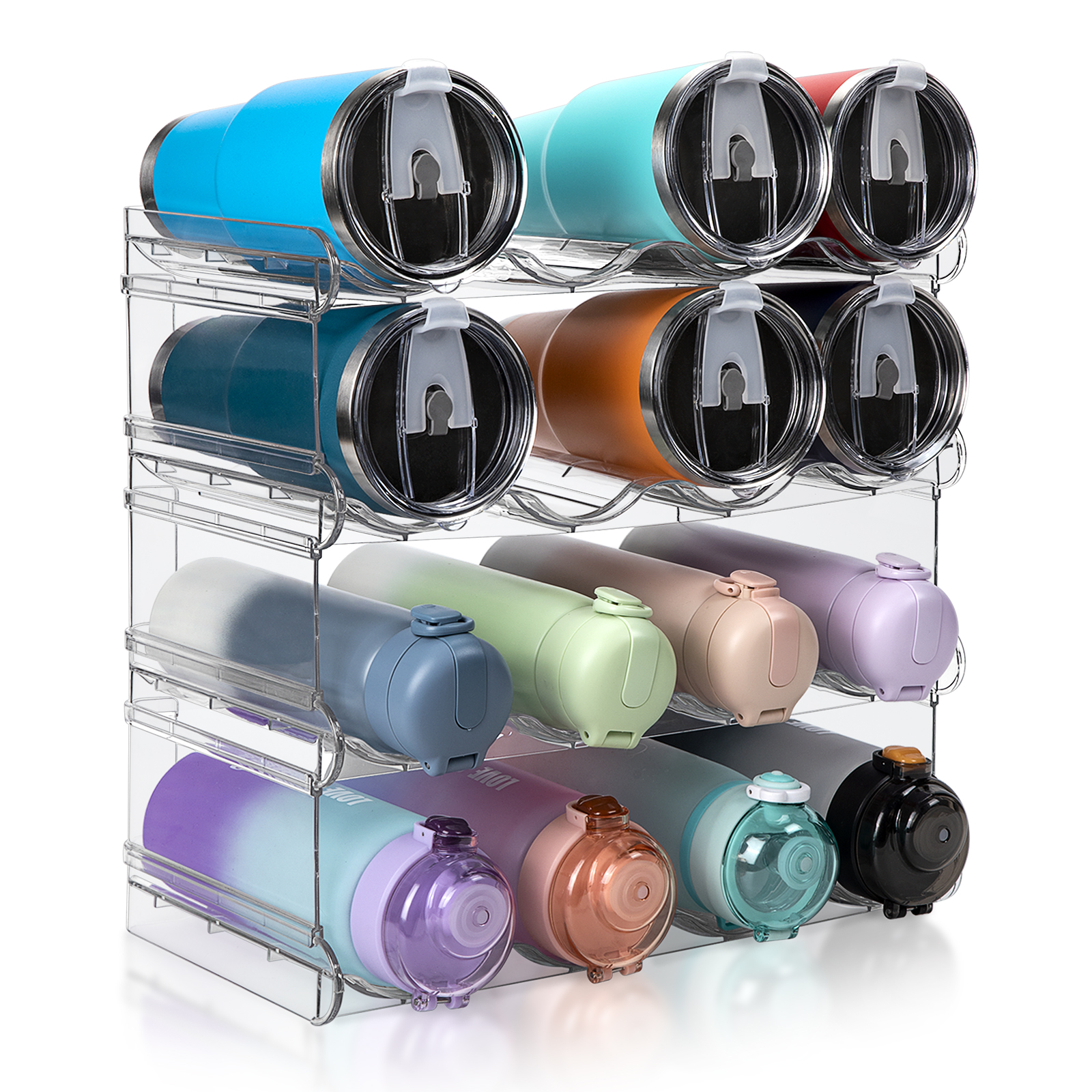 Storage Botol Bottle Organizer VANRIOS Water , Stackable Bottle Storage Tumbler ...
