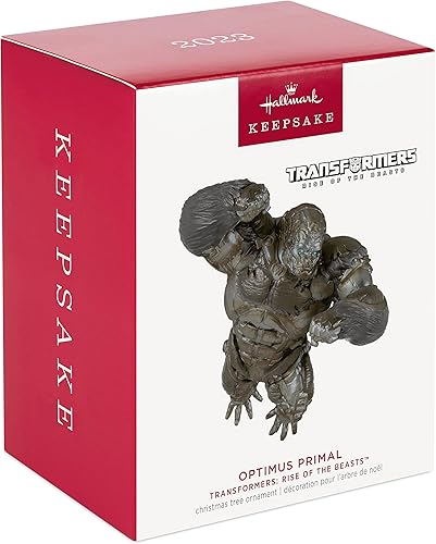 Vista 3 de Hallmark Keepsake Adorno de Navidad 2023, Transformers: Rise of the Beasts Optimus Primal, regalos para niños