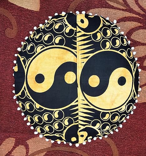 Miniatura 9 de Funda de almohada de suelo de 32 pulgadas con diseño bohemio, verde, con diseño de mandala, hippie, decorativa, india, grande, otomana, bohemio,