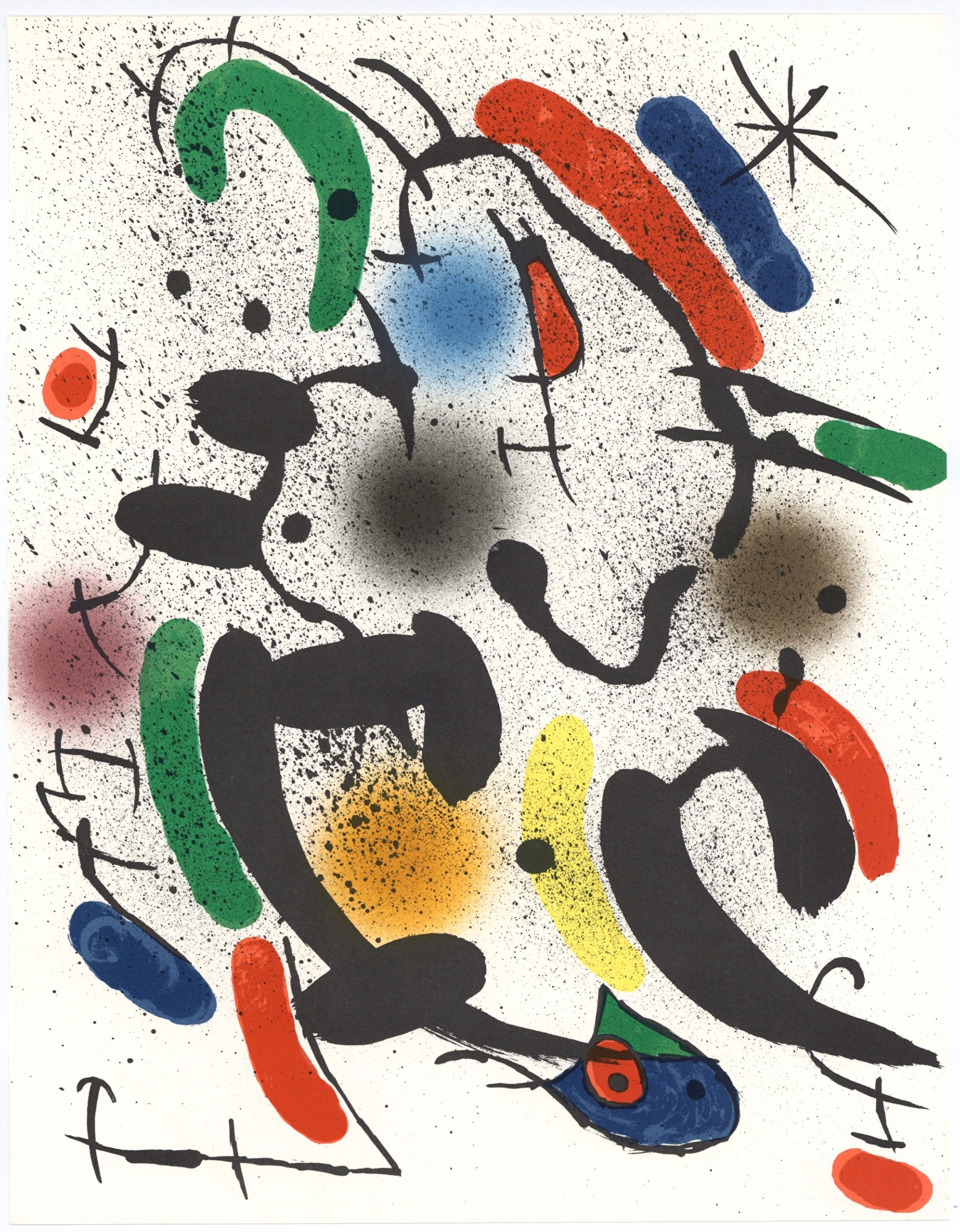 Amazon.co.jp: Joan Miro「オリジナルリトグラフVI 