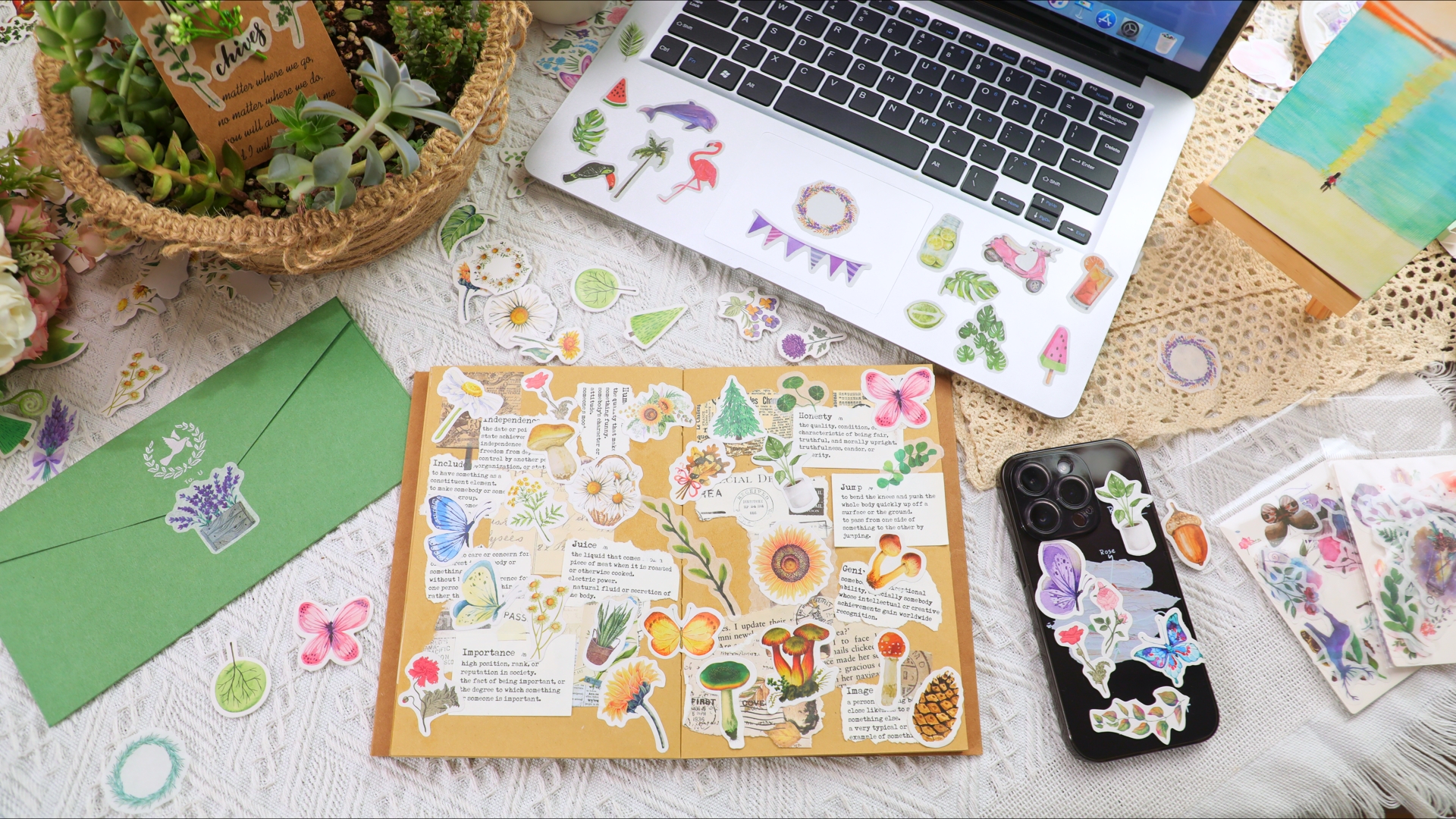 45-teiliges Scrapbooking Aufkleber Set – Wetter Motive, Selbstklebend, Für Tagebuch, Album & DIY